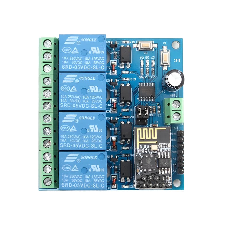 Buy ESP8266 ESP-01 5V 4-Channel WiFi Relay Module Remote Switch