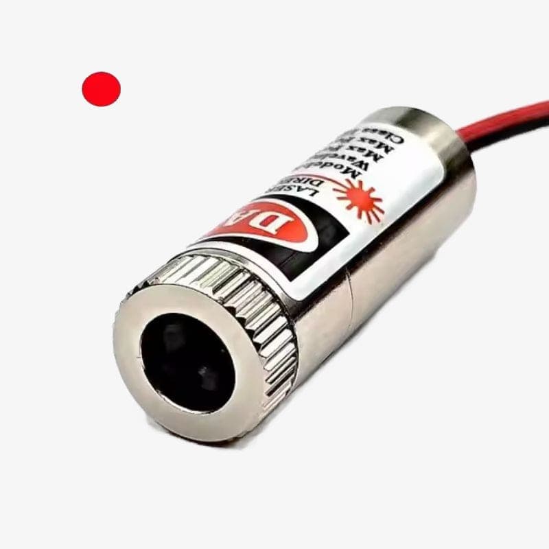 CHT1230 12mm 5mW Point Laser Module with Adjustable Spot Size – Red