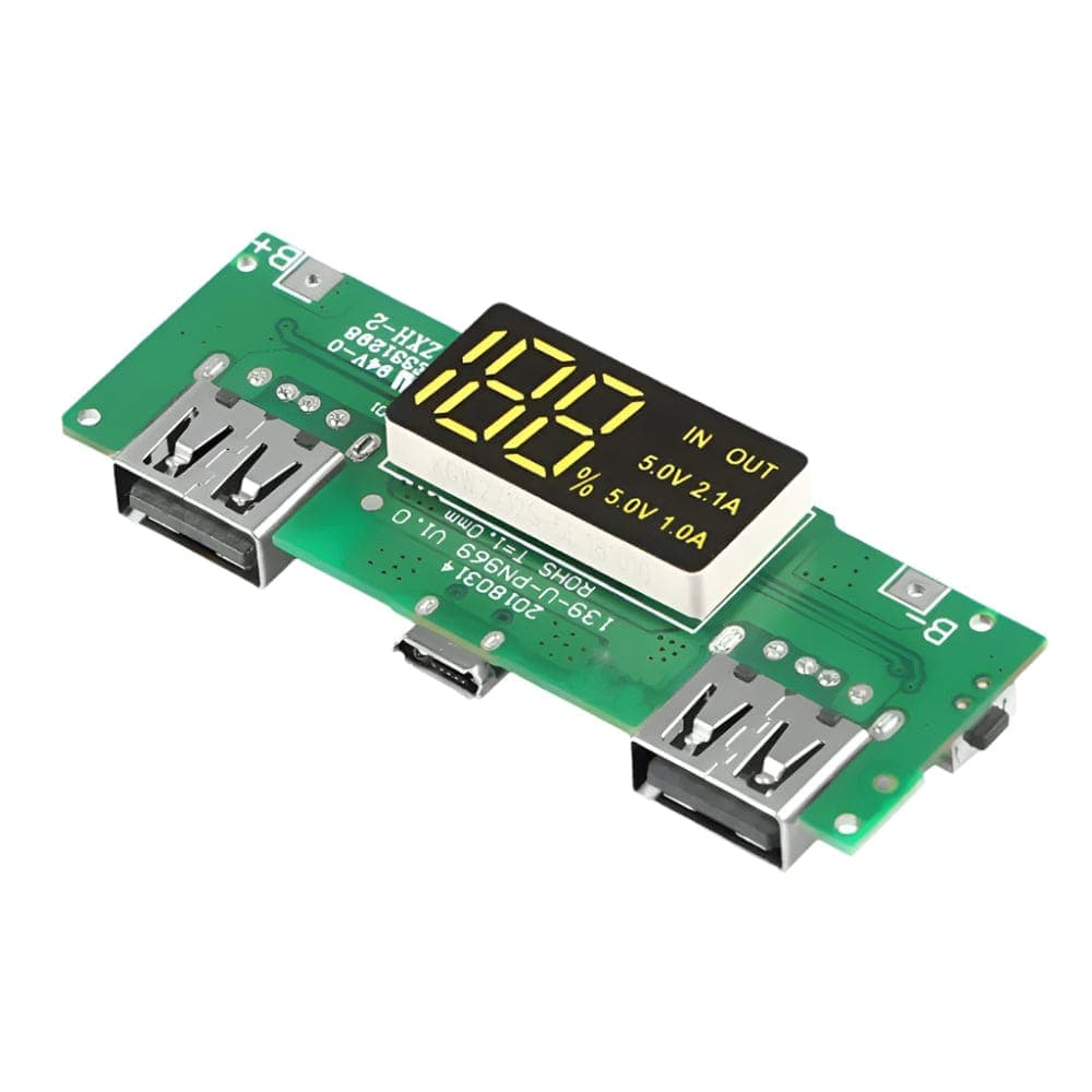 18650 Lithium Battery Charging Module | 5V 1A/2A Dual USB Output