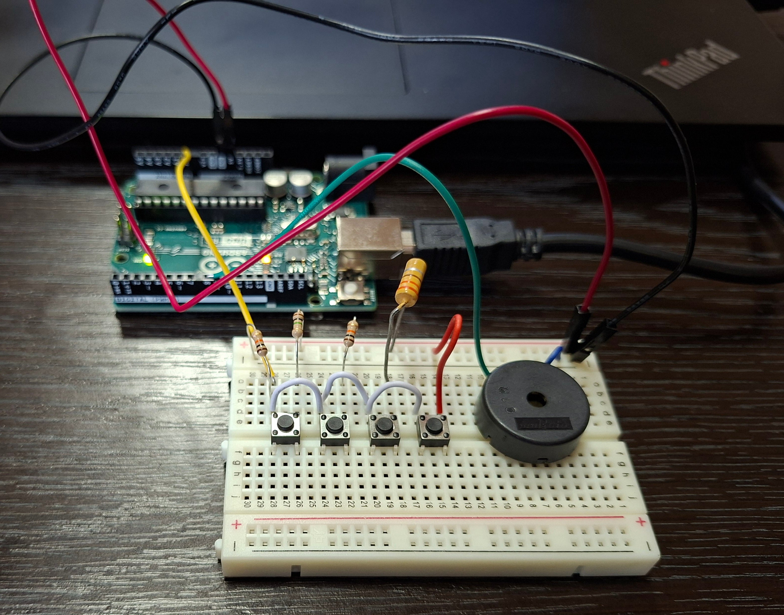 Build a simple digital keyboard that plays real notes using Arduino