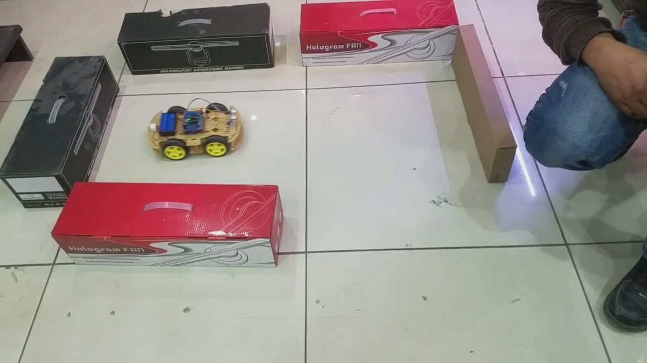 Obstacle Avoiding Robot using Arduino uno and L293d with HC sr04 Sensor