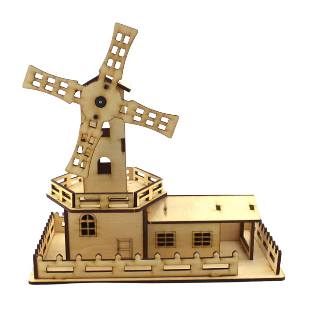 DIY Wooden Music Box & Color Lamp Windmill Castle – Magical Craft Kit